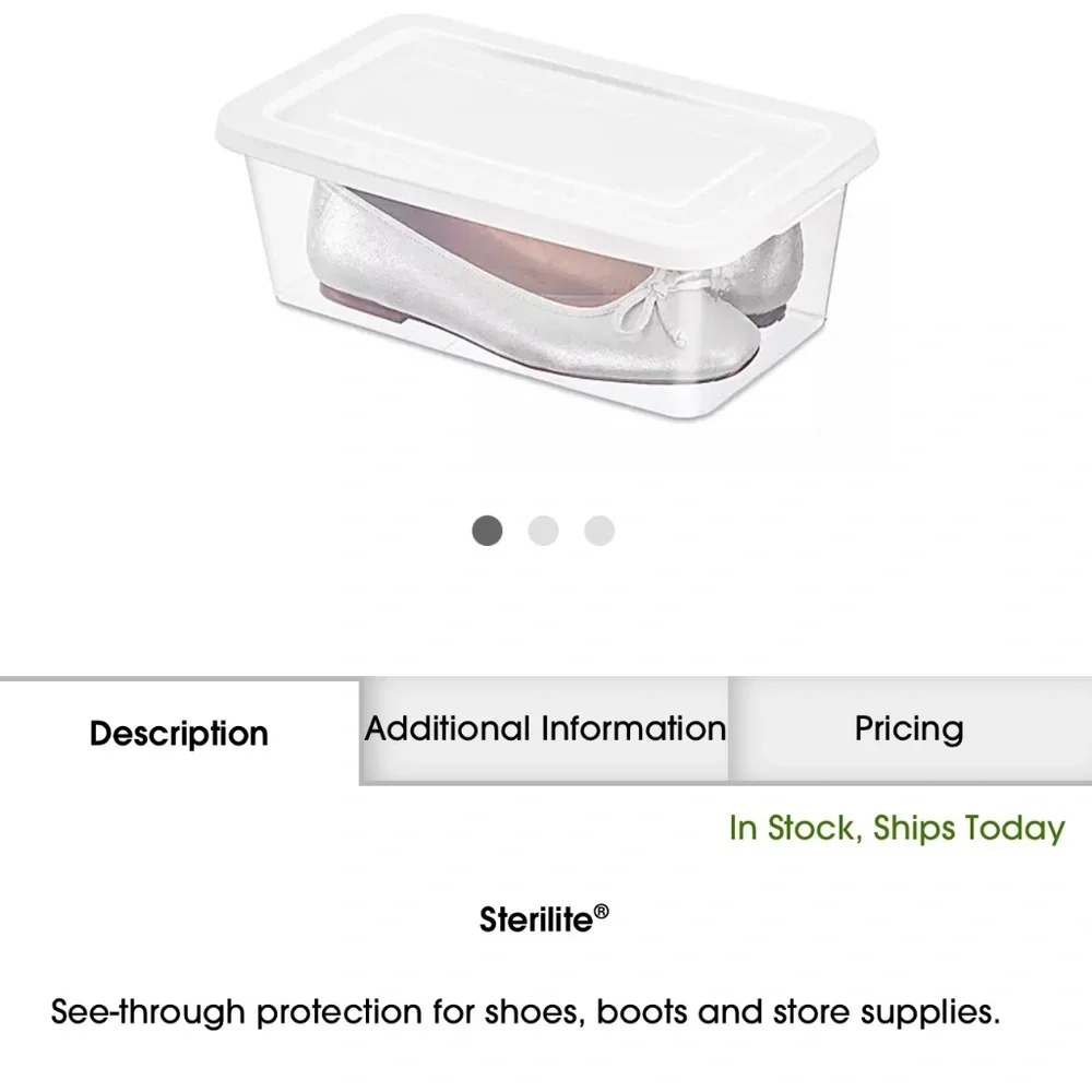 6 plastic clear shoe boxes
